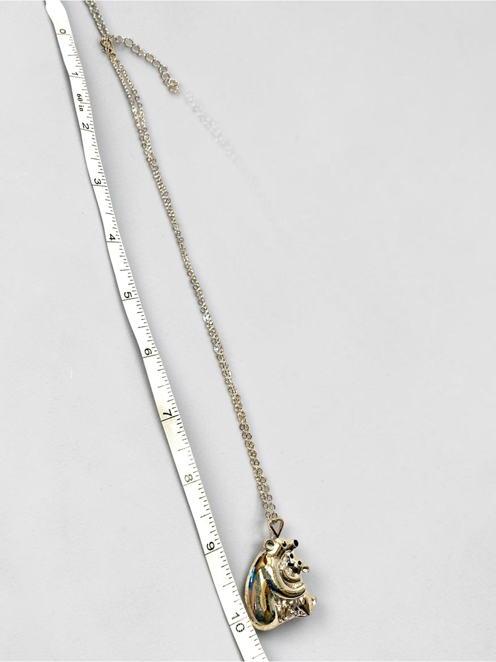 Silver Mother and Cub Bear Pendant Necklace - Handmade - Picture 5 of 5